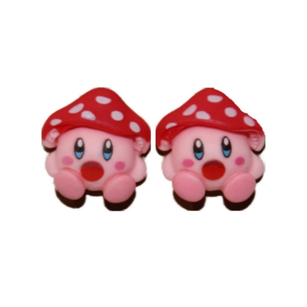 Video Game Kirby Mushroom Earrings - Picture 10 of 10